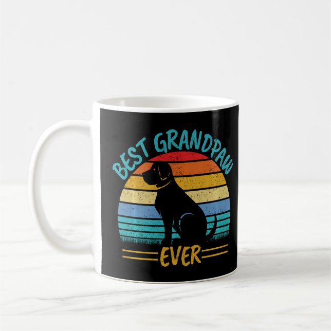 Taza De Café Mejor Abuelo De La Historia Para El Abuelo Perro (Izquierda)