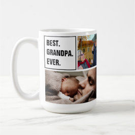Taza De Café Mejor Abuelo del Mundo Colage de Fotos y Texto Per