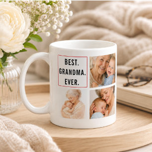 Taza De Café Mejor abuelo del mundo collage de fotos   Abuelos