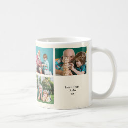 Taza De Café Mejor Abuelo del Mundo Collage de Fotos Personaliz