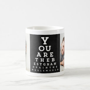 Taza De Café Mejor Abuelo en la Mug de Collage de fotos de Pers