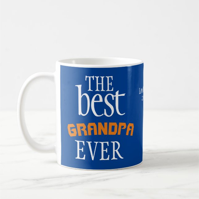 Taza De Café Mejor abuelo jamás azul café Mug (Izquierda)