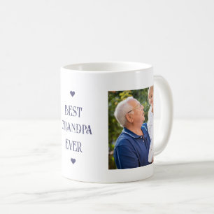 Taza De Café Mejor abuelo jamás azul moderno dos foto