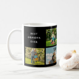 Taza De Café Mejor abuelo jamás Collage de fotos personalizado 