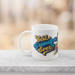 Taza De Café Mejor abuelo jamás | Foto del abuelo<br><div class="desc">Recuerden al abuelo de su mejor condición en la historia este Día del Padre o Día de los Abuelos. El fotógrafo personalizado muestra dos fotos con el "Mejor Abuelo de la Historia" en cada lado con letras retro azules y amarillas.</div>