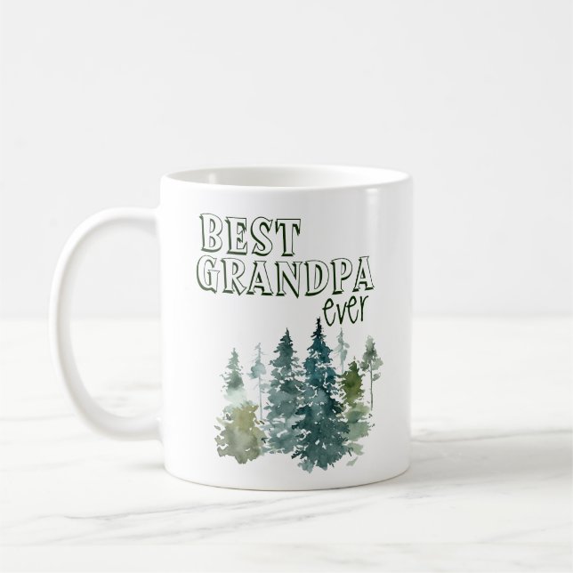 Taza De Café Mejor Abuelo Rústico (Izquierda)