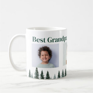 Taza De Café Mejor Abuelo Tres Fotos Evergreen Trees Coffee Mu
