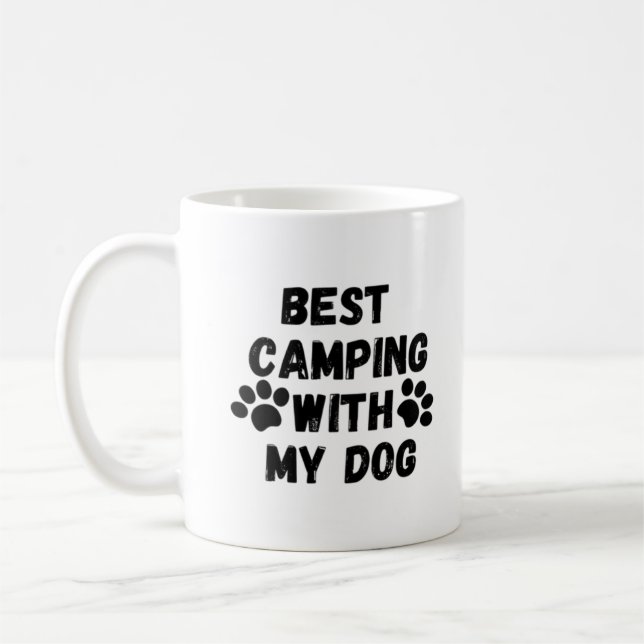 Taza De Café Mejor acampar con mi perro (Izquierda)