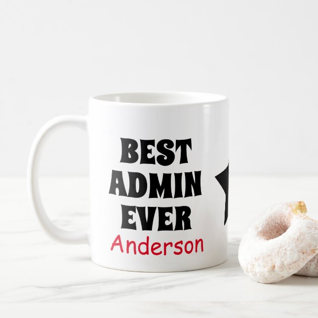 Taza De Café Mejor administrador de Coffee Mug (Con donut)