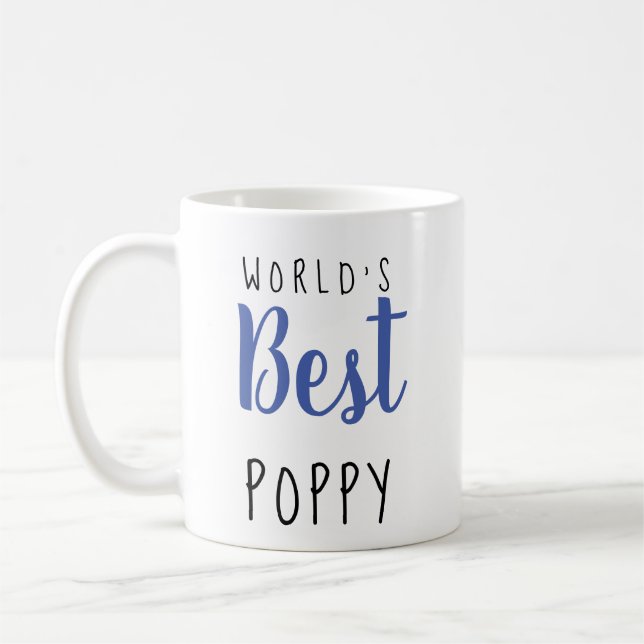Taza De Café Mejor amapola del mundo - Personalizable (Izquierda)