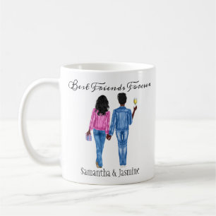 Taza De Café Mejor amiga afroamericana chicas foto personalizad