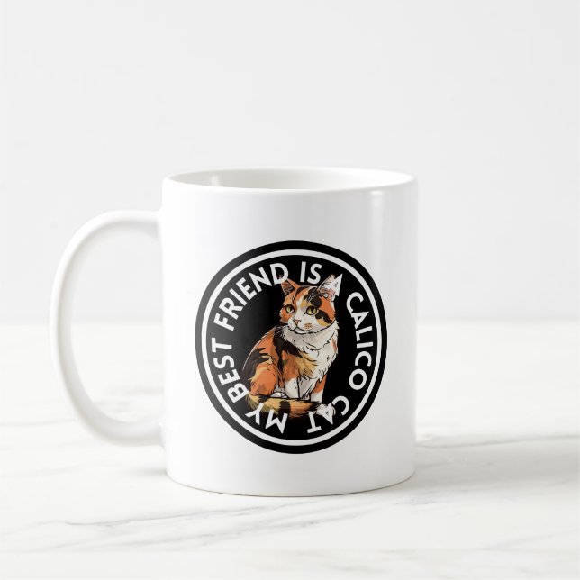 Taza De Café Mejor Amigo Calico Cat (Izquierda)