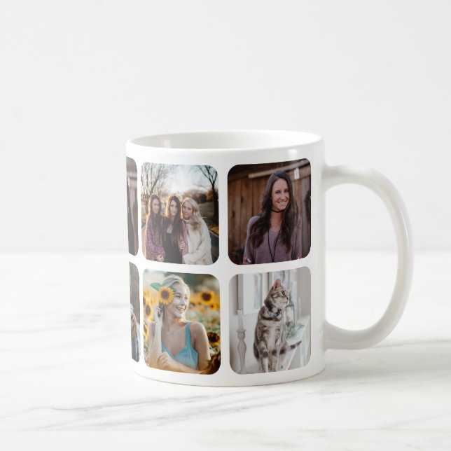 Taza De Café Mejor Amigo del collage de fotos (Derecha)