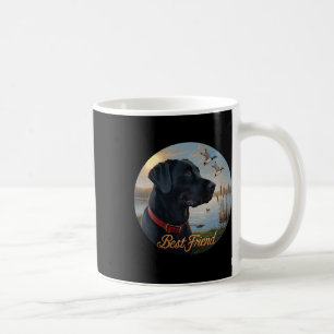 Taza De Café Mejor Amigo del Labrador Negro. Pato de aves acuát