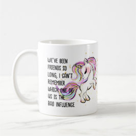 Taza De Café Mejor Amigo MALA INFLUENCIA Unicornio Bailando