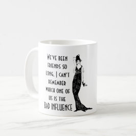 Taza De Café Mejor Amigo MALO INFLUENCIA Cita Humor Regalo
