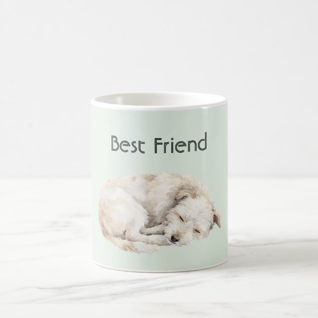 Taza De Café Mejor Amigo Menta Blanco Perro (Centro)