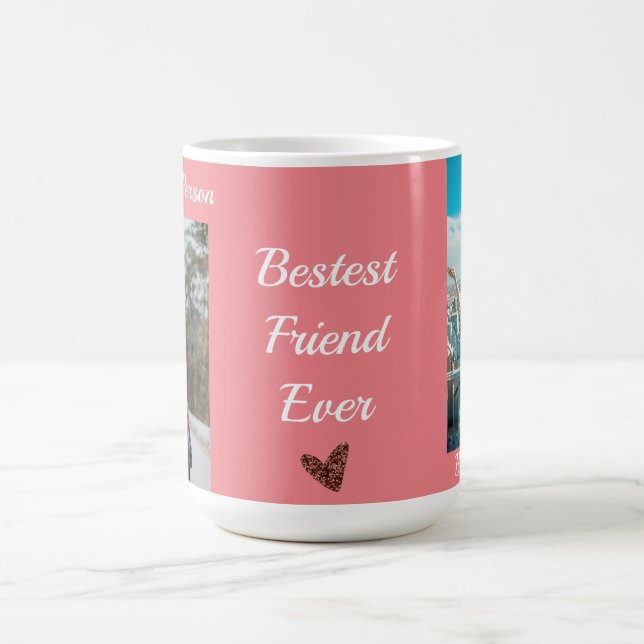 Taza De Café Mejor Amigo Personalizado Bestie Eres mi persona C (Centro)