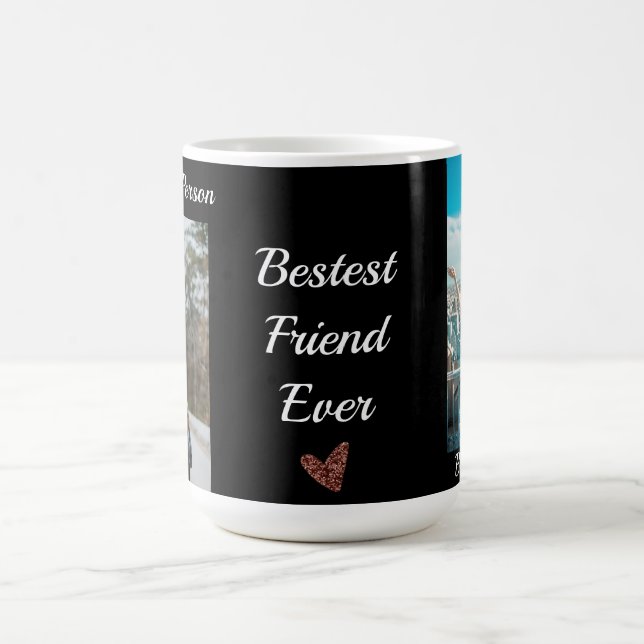 Taza De Café Mejor Amigo Personalizado Bestie Eres mi persona C (Centro)