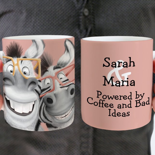 Taza De Café Mejor Amigo Zebras Funny (Subido por el creador)