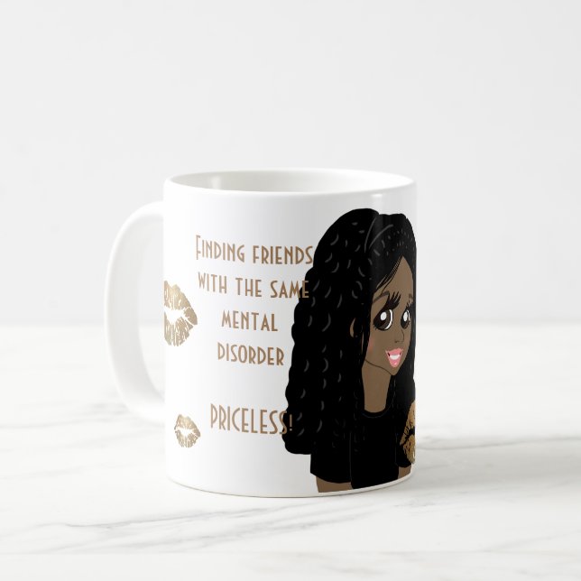 Taza De Café Mejor Amigos Graciosos Con El Mismo Regalo De Tras (Anverso izquierdo)
