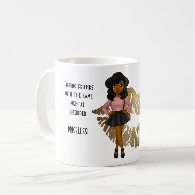Taza De Café Mejor Amigos Graciosos Con El Mismo Regalo De Tras (Anverso izquierdo)