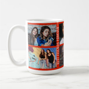 Taza De Café Mejor Amigos para Siempre 6 Personalizado de fotos