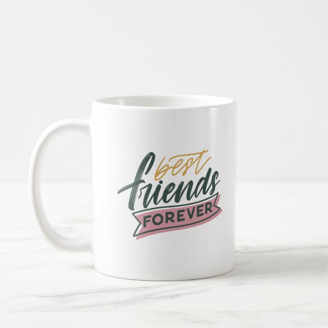 Taza De Café Mejor Amigos para siempre - Regalo de amistad - (Izquierda)