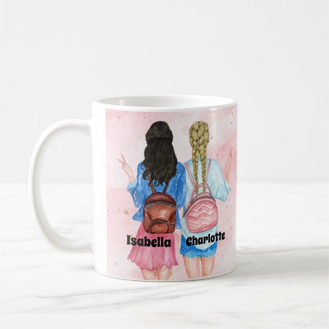 Taza De Café Mejor Amigos Personalizados (Izquierda)