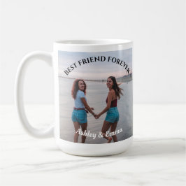 Taza De Café Mejor Amigos por Siempre Personalizado Foto y Nomb