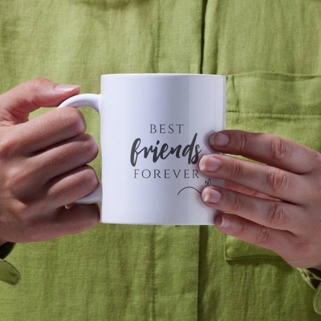 Taza De Café Mejor Amigos Por Siempre Simple Photo Bestie Mug (Simple Photo Best Friends Forever Bestie Mug
)