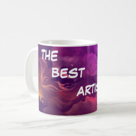 Taza De Café Mejor artista de la acuarela de terciopelo