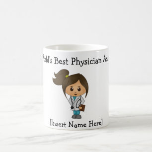 Taza De Café Mejor asistente médico del mundo - Brunette femen