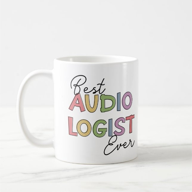 Taza De Café Mejor Audiólogo Médica de Regalos de Audiología (Izquierda)