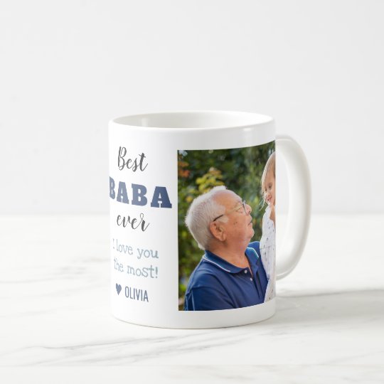 Taza De Cafe Mejor Baba Que El Abuelo Te Ame 2 Collages De Foto Zazzle Es