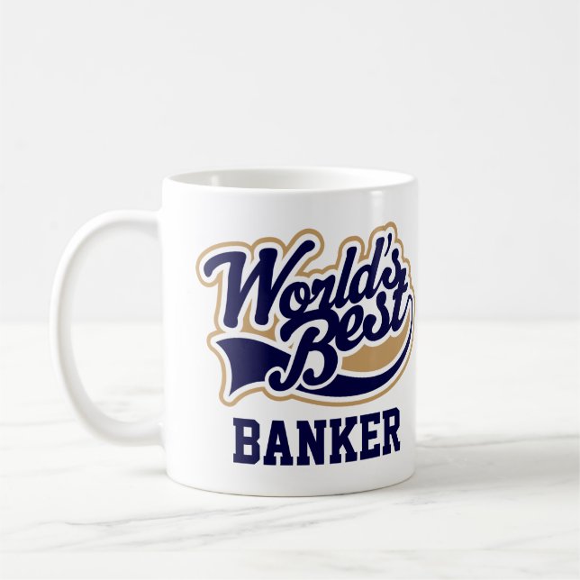 Taza De Café Mejor Banca del Mundo de Regalos Bancarios (Izquierda)