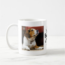 Mejor Beagle Dad 2 Foto de plantilla de café Mug