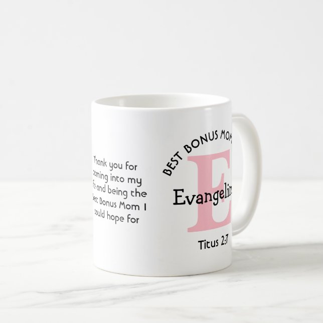 Taza De Café MEJOR BONIFICACIÓN MAMÁ ALGUNA VEZ Personalizada (Anverso derecho)