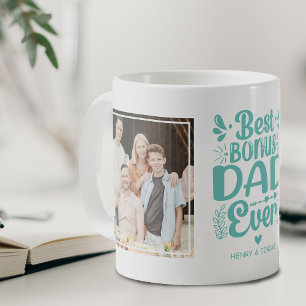 Taza De Café Mejor Bono de Papá Nunca 2 Foto Keepsake