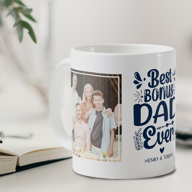 Taza De Café Mejor Bono de Papá Nunca 2 Foto Keepsake (Subido por el creador)