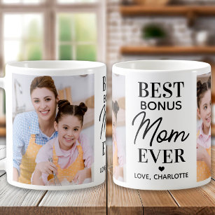 Taza De Café Mejor BONUS MOM Personalizado 2 Día de la Madre