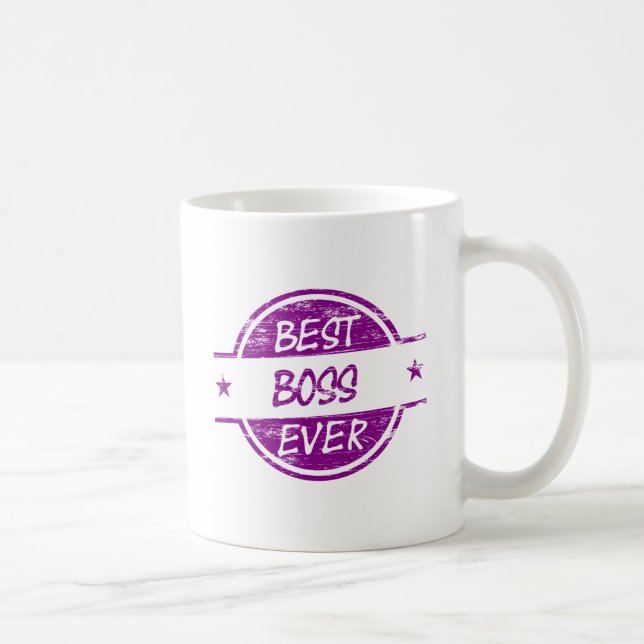 Taza De Café Mejor Boss siempre púrpura (Derecha)