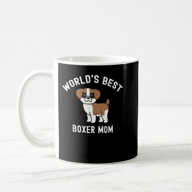 Taza De Café Mejor Boxer Mamá Perro (Izquierda)