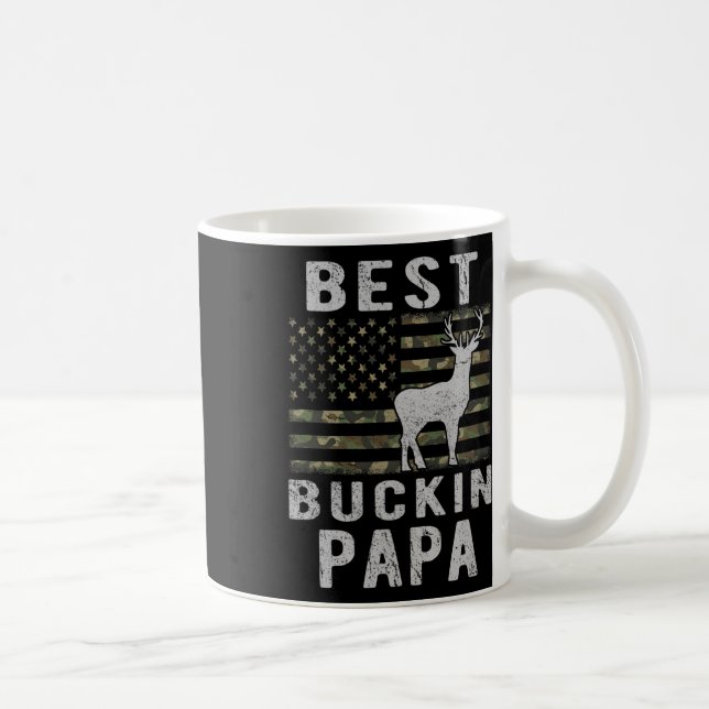 Taza De Café Mejor burlón papá camuflaje bandera estadounidense (Derecha)