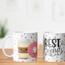 Taza De Café Mejor café de amigos y Donut Mug