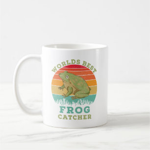 Taza De Café Mejor cazador de ranas del mundo, amante retro de 