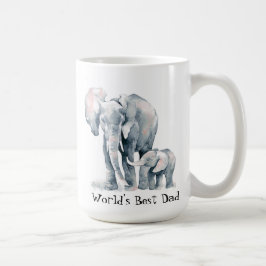 Taza De Café Mejor cita a papá del mundo de los animales elefan