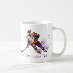 Taza De Café Mejor cita de papá y jugador de hockey del mundo