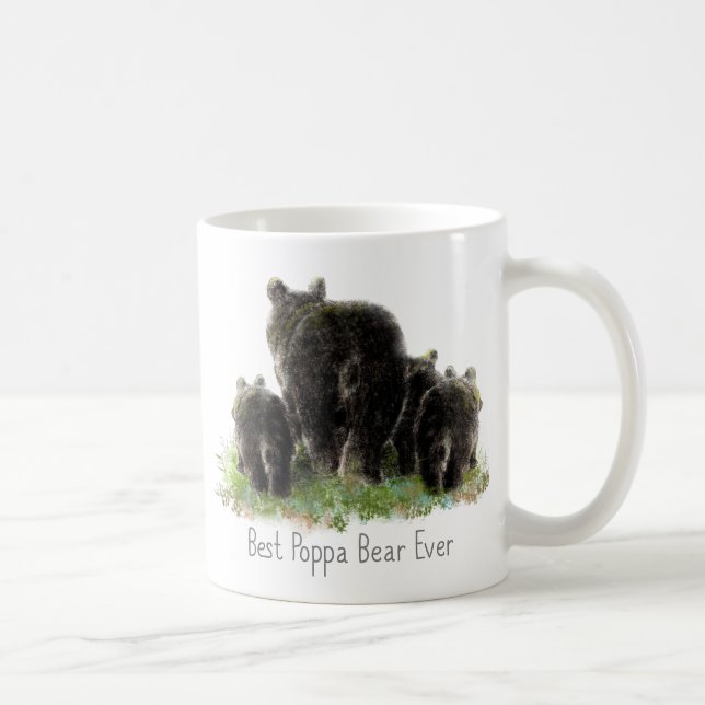Taza De Café Mejor cita divertida de Poppa para papá (Derecha)