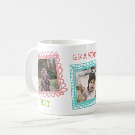 Taza De Café Mejor Collage de fotos de Abuela con marcos decora